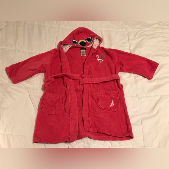 10/12 bright pink flamingo robe, Nautica G - Picture 1 of 3